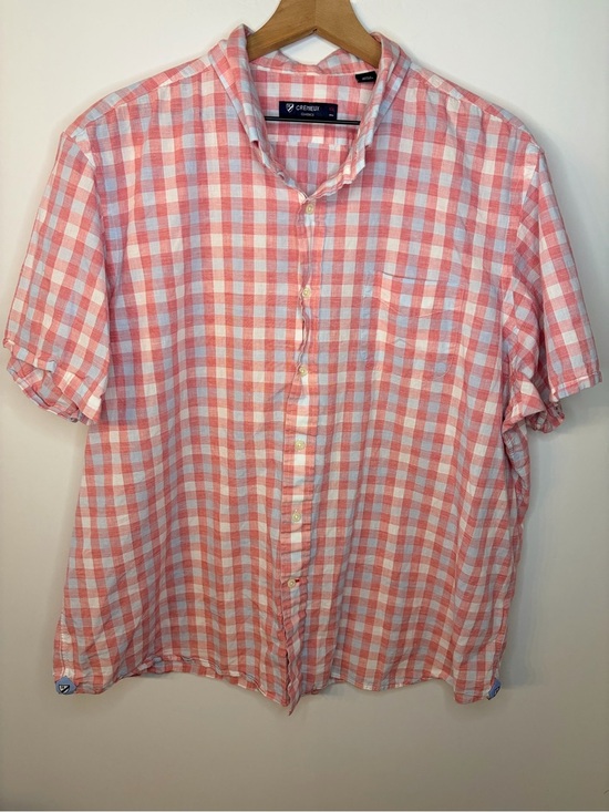 Daniel Cremieux Other - Cremieux Men’s Pink and Blue Short Sleeve Button Down Collar Shirt, Size XXL
